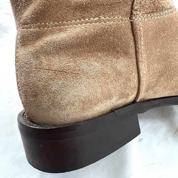 Coach Arianna Light Brown Suede Fringe Over the Calf Riding Boots Womens 6 - Picture 11 of 14